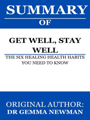 cover image of Get Well, Stay Well by Dr Gemma Newman || Summary & study guide